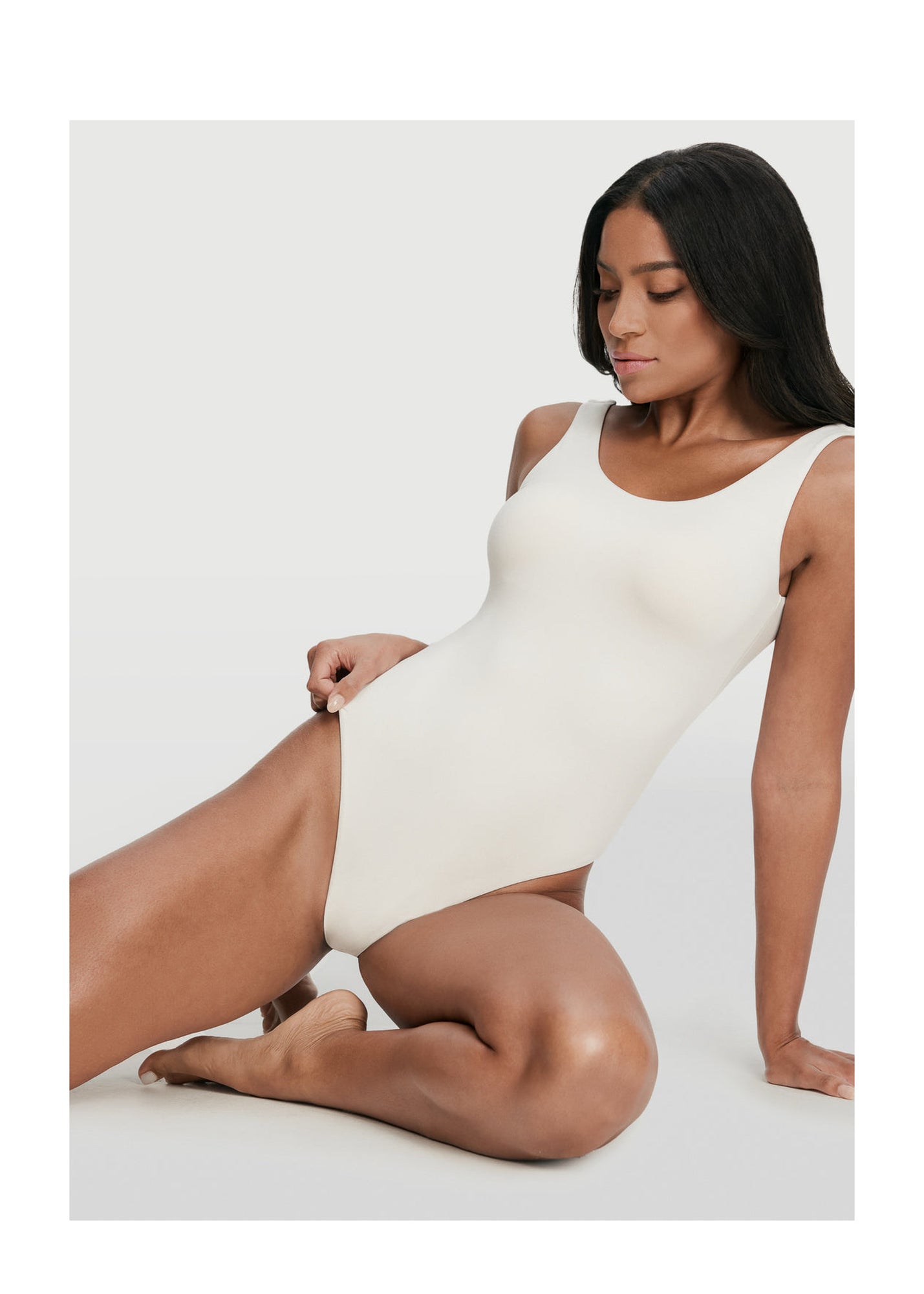 Scoop Back Bodysuit | White