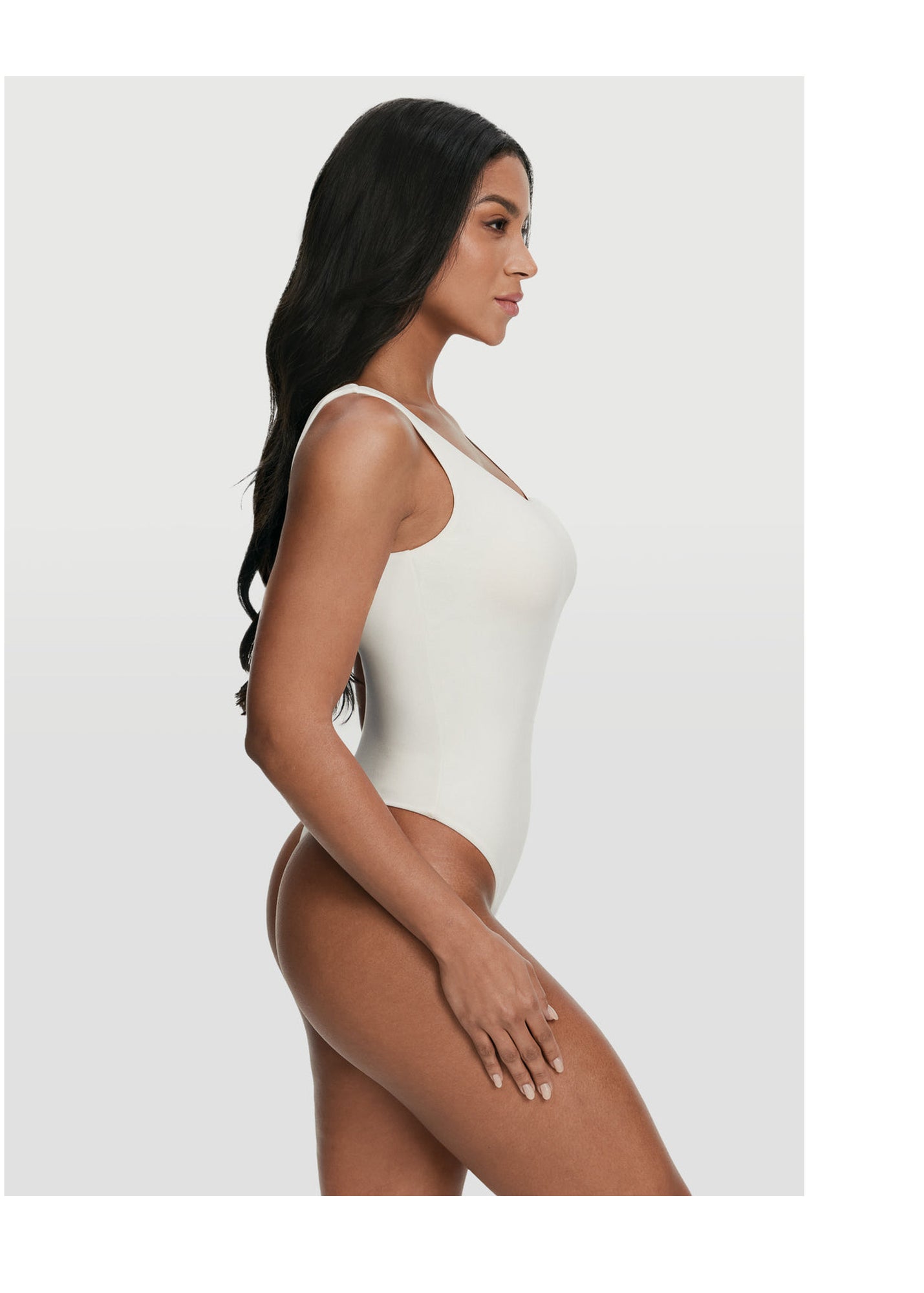 Scoop Back Bodysuit | White