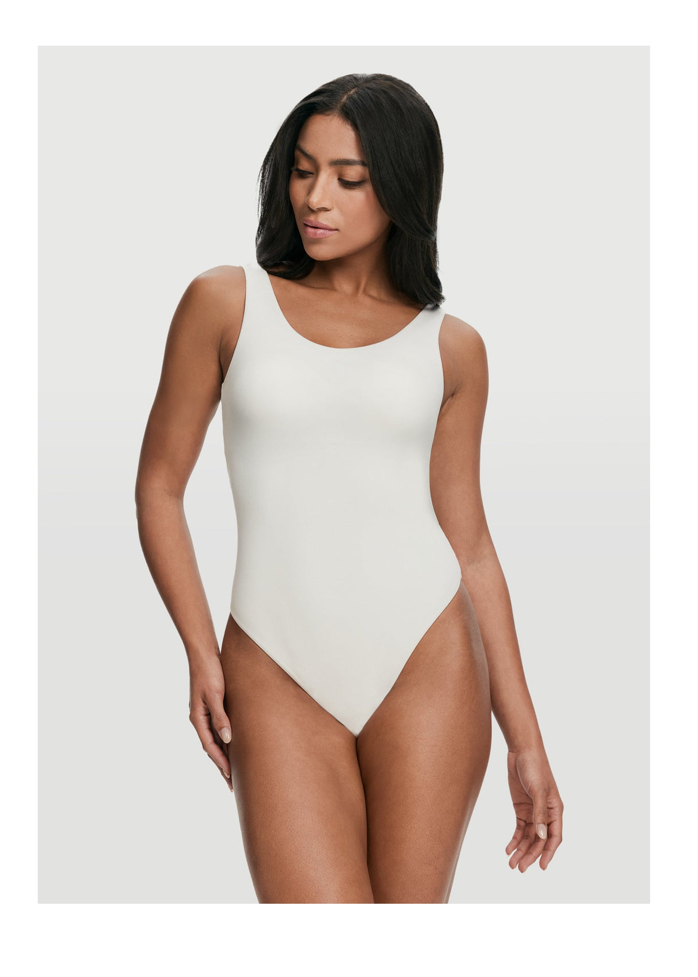 Scoop Back Bodysuit | White