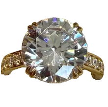 The Rosalind Ring | Gold Vermeil | Round White Cubic Zirconia