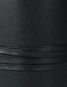 Undone Corset Pebble Leather Belt | Black