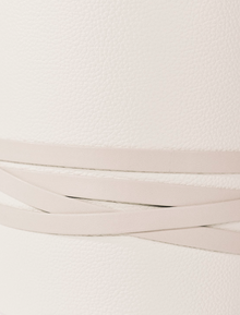 Undone Corset Pebble Leather Belt | Ivory