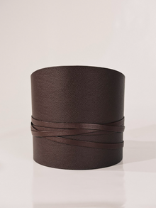 Undone Corset Pebble Leather Belt | Brown