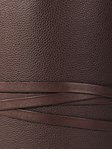Undone Corset Pebble Leather Belt | Brown