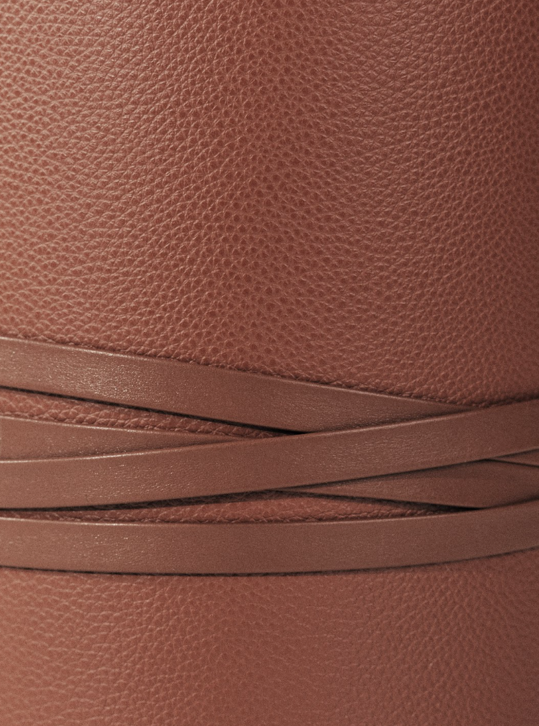 Undone Corset Pebble Leather Belt | Camel