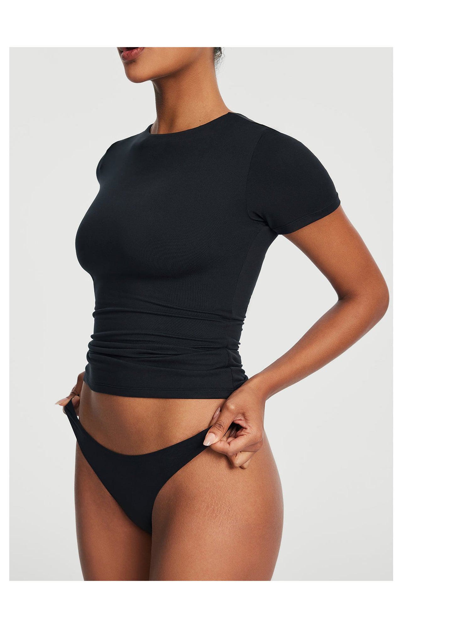 Seamless Cheeky Panty | Black