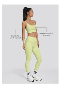 Seamless Crossback Bra | Cool Matcha