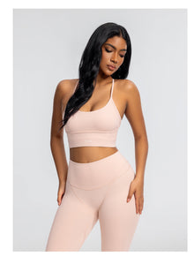 Seamless Crossback Bra | Seashell