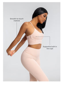 Seamless Crossback Bra | Seashell