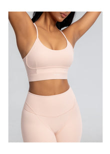 Seamless Crossback Bra | Seashell