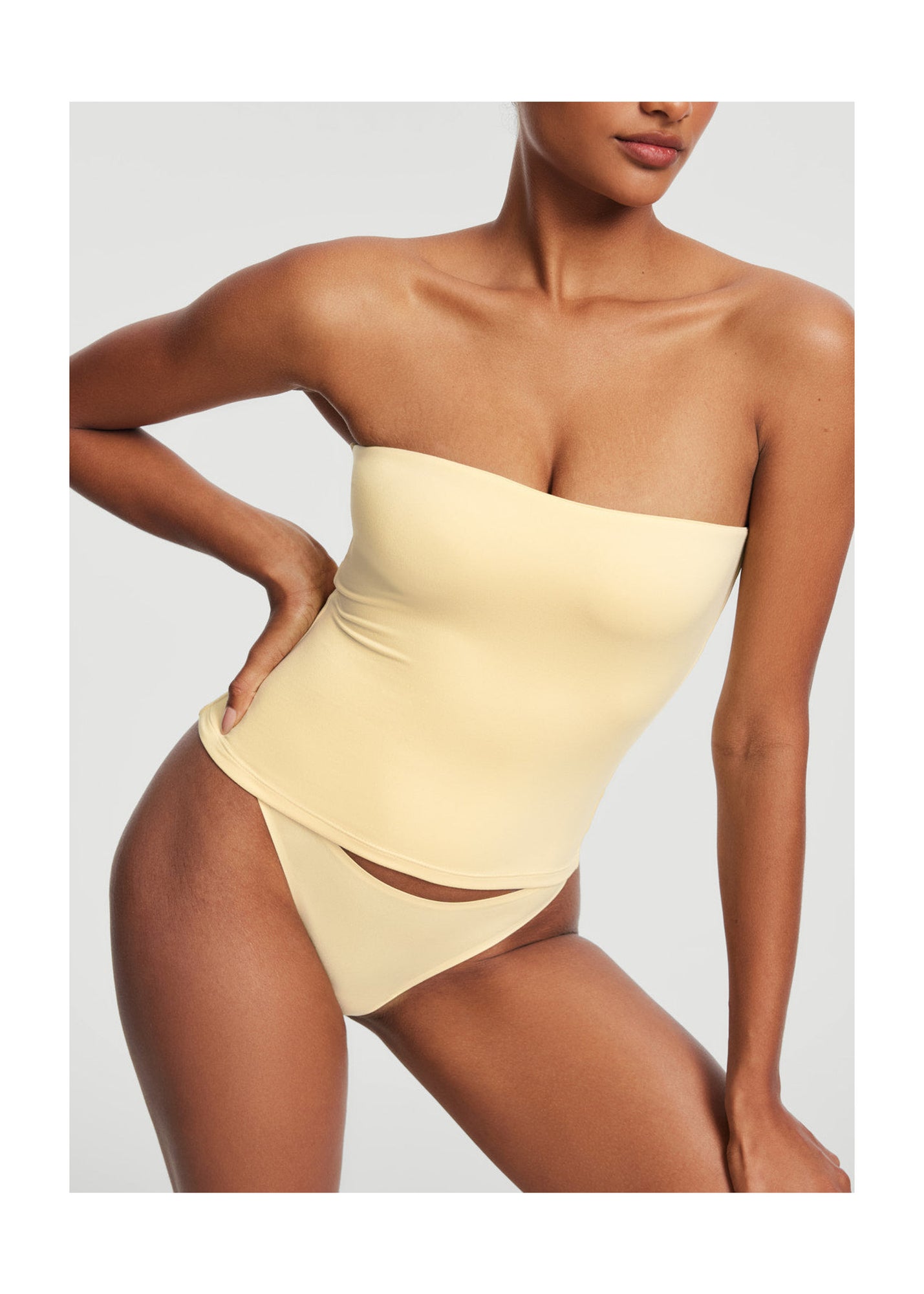 Seamless Full-Length Tube Top | Lemon Meringue