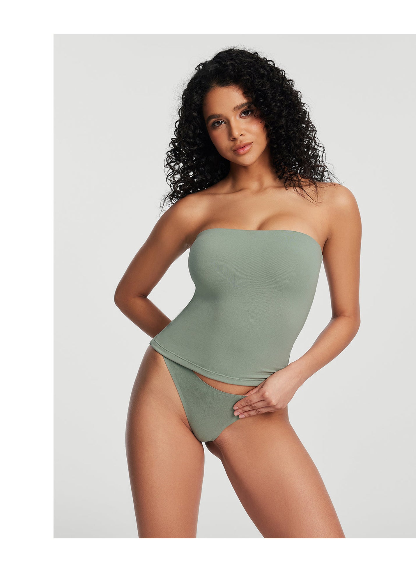 Seamless Full-Length Tube Top | Sage Green