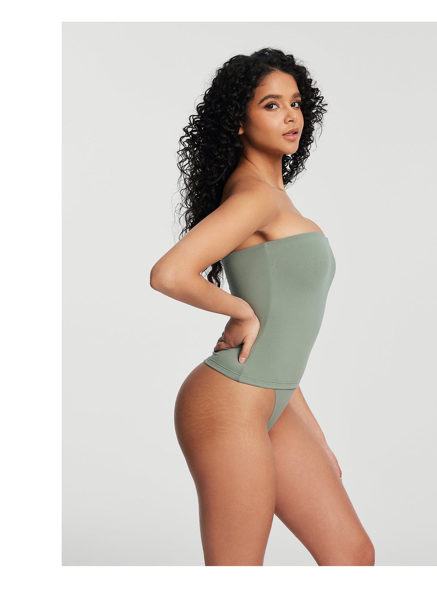Seamless Full-Length Tube Top | Sage Green