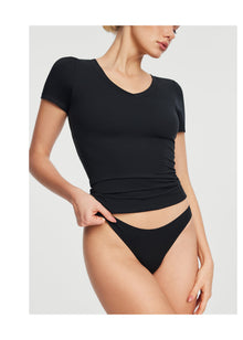 Seamless Thong Panty | Black