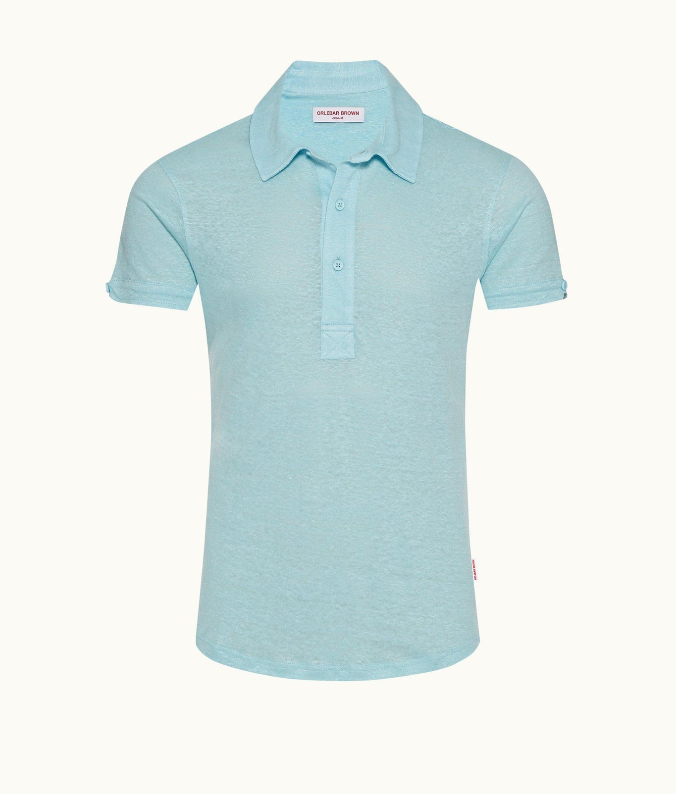 Sebastian Linen Tailored Fit Linen Polo Shirt | Pool