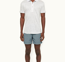 Sebastian Linen Tailored Fit Linen Polo Shirt | Serenity Blue