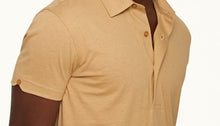 Sebastian Silk Tailored Fit Cotton-Silk Polo Shirt | Biscuit