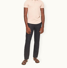 Sebastian Silk Tailored Fit Cotton-Silk Polo Shirt | Seashell Pink