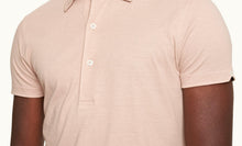Sebastian Silk Tailored Fit Cotton-Silk Polo Shirt | Seashell Pink