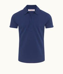 Sebastian Tailored Fit Cotton Polo Shirt | Lagoon Blue