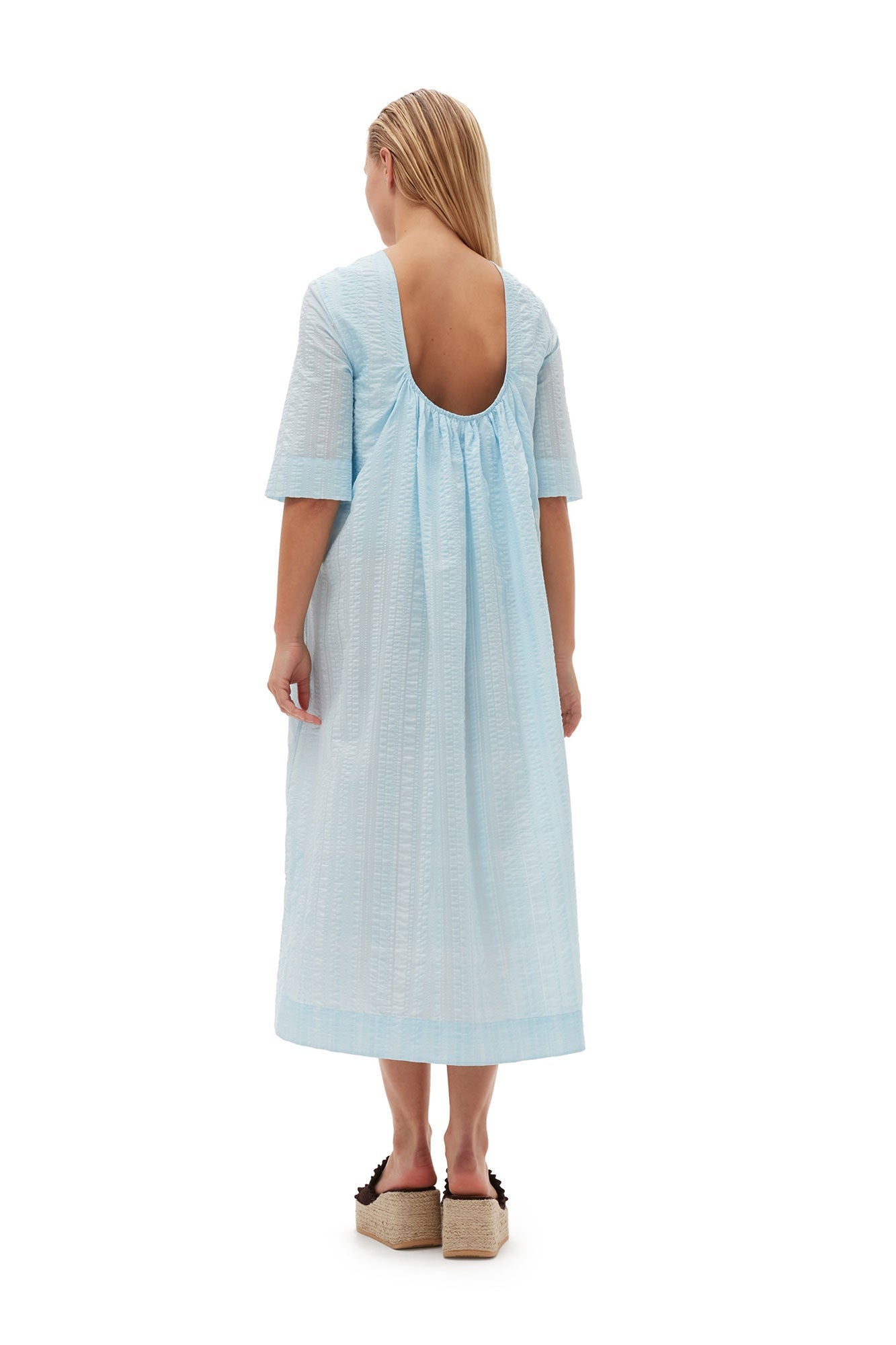 Seersucker Check Maxi Dress | Ice Water