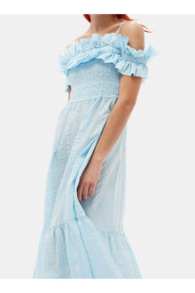 Seersucker Check Smock Maxi Dress | Ice Water