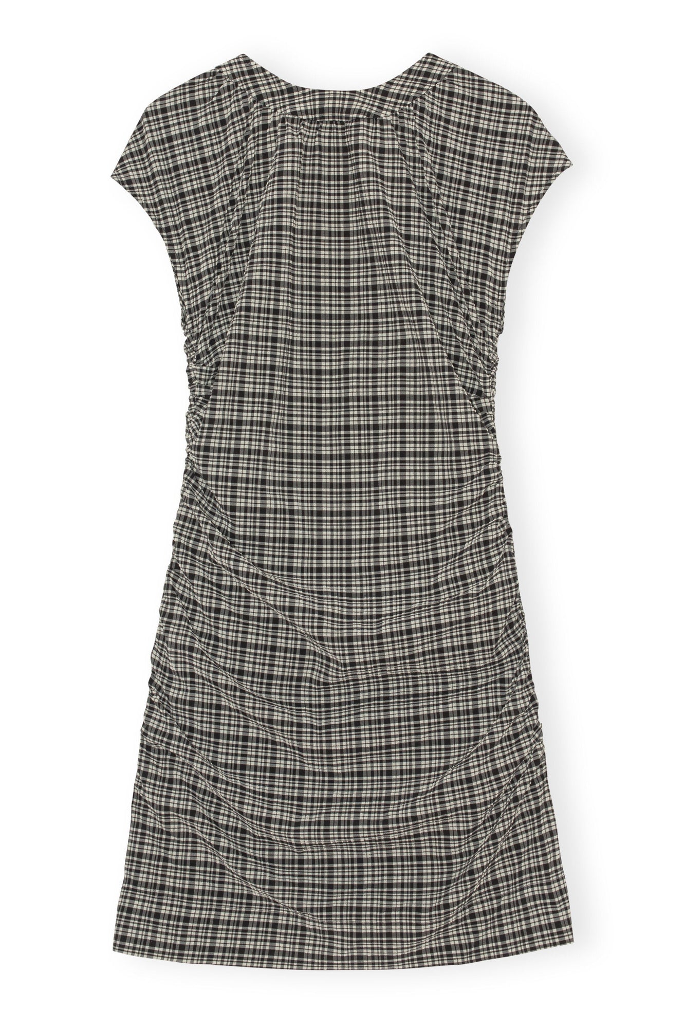 Seersucker Dress | Mini Check Black