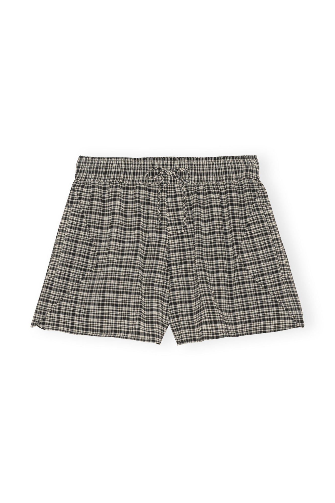 Seersucker Shorts | Mini Check Black