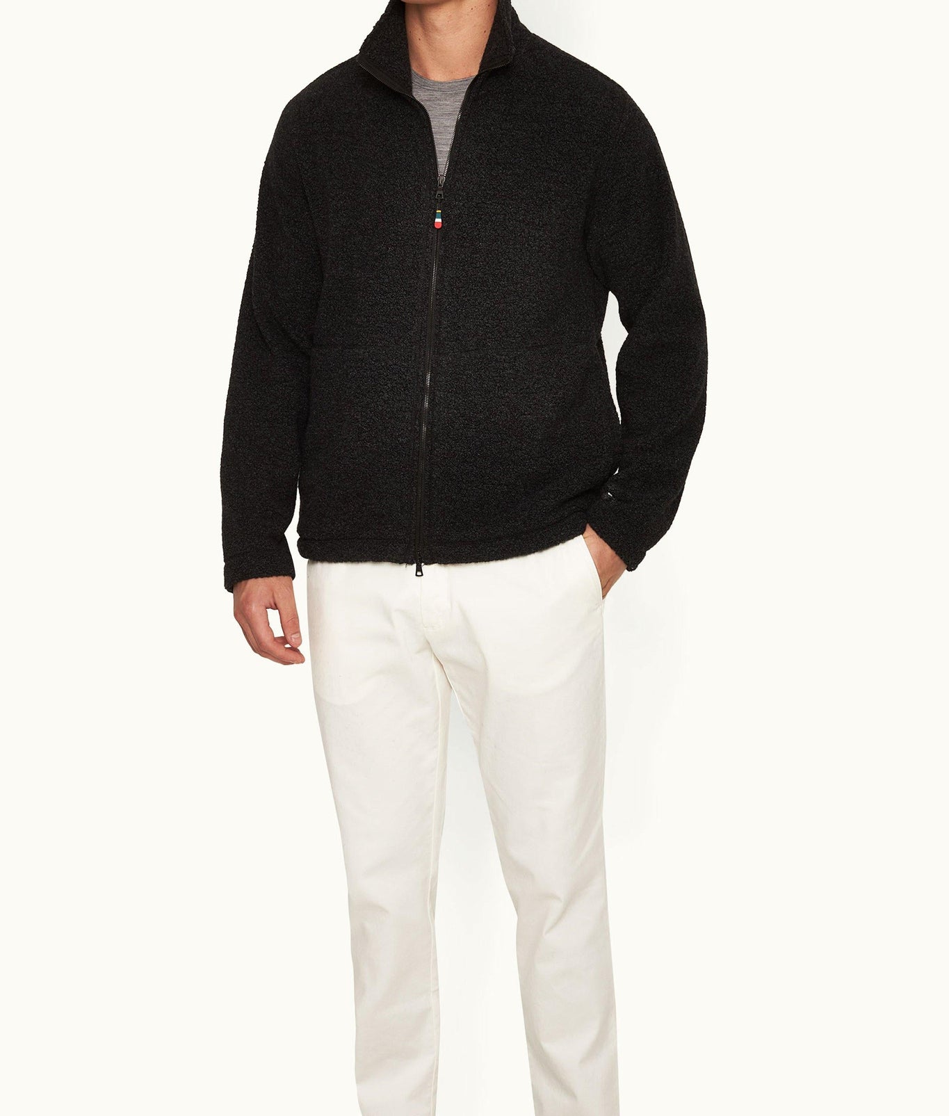 Senon Relaxed Fit Funnel Neck Sweatshirt | Volcano Ash Grey