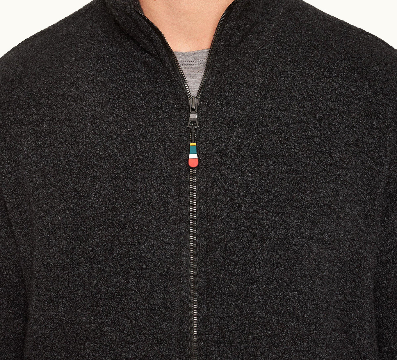 Senon Relaxed Fit Funnel Neck Sweatshirt | Volcano Ash Grey