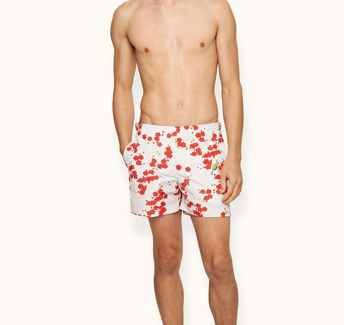 Setter Blossom Print Shorter-Length Swim Shorts | Red