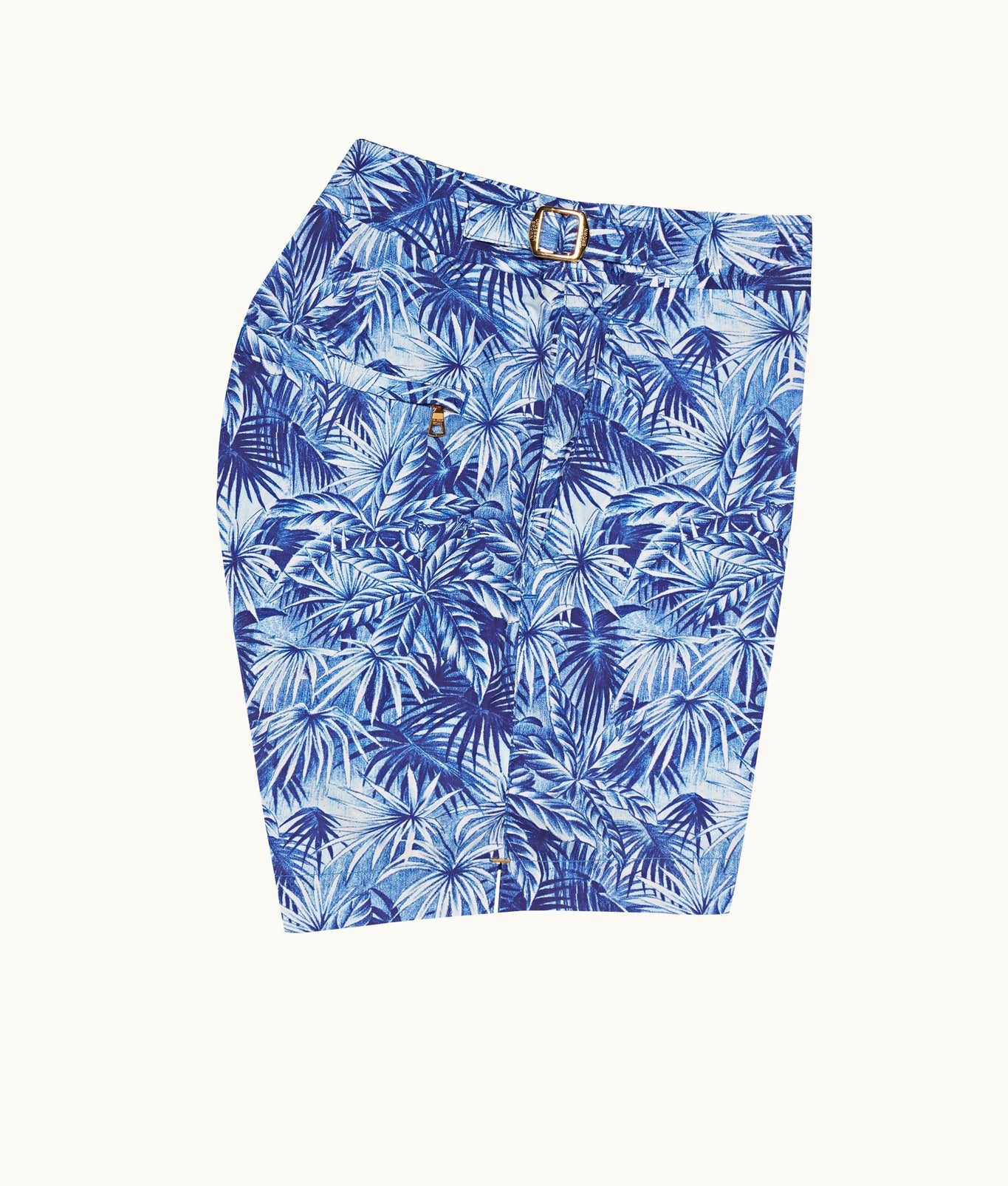 Setter Palmed Shorter-Length Swim Shorts | Lagoon Blue