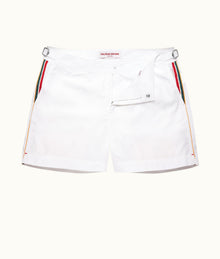Setter Shorter-Length Concealed O.B Tape Swim Shorts | White