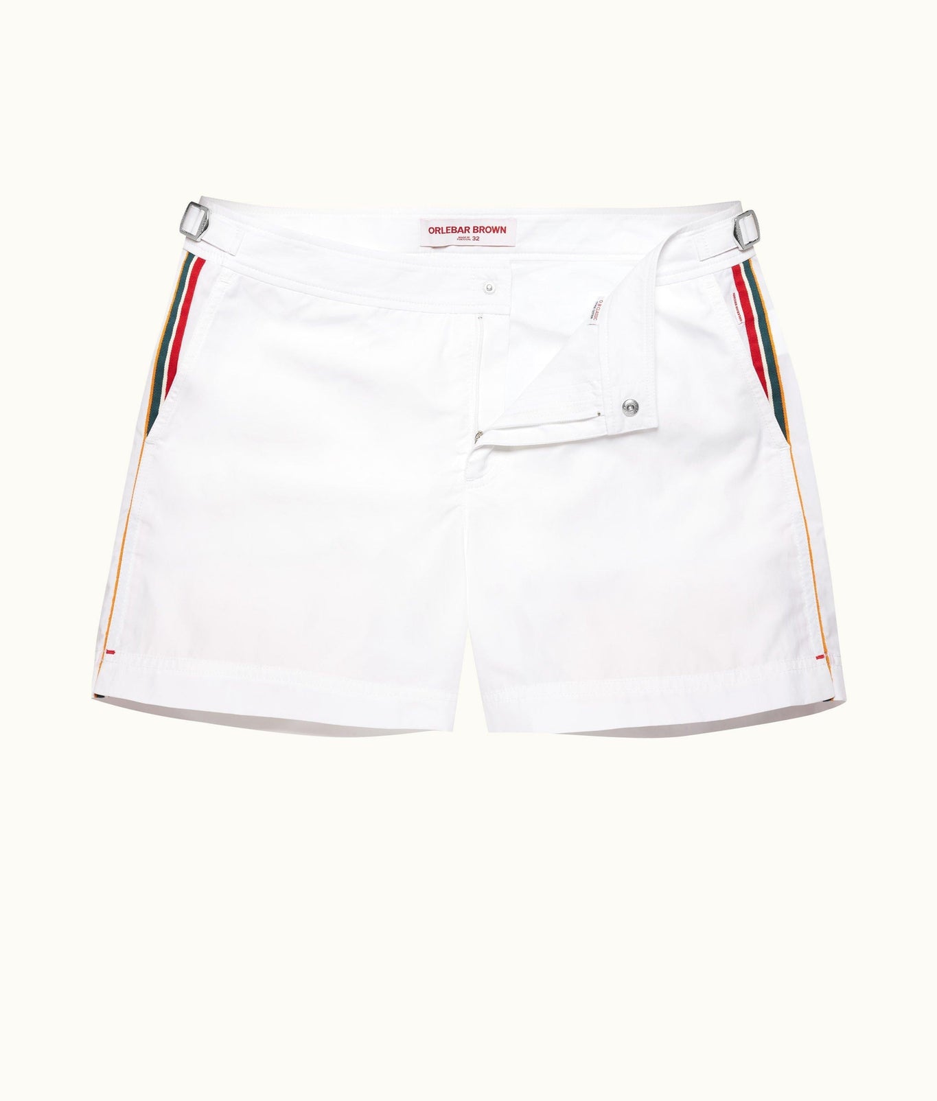 Setter Shorter-Length Concealed O.B Tape Swim Shorts | White