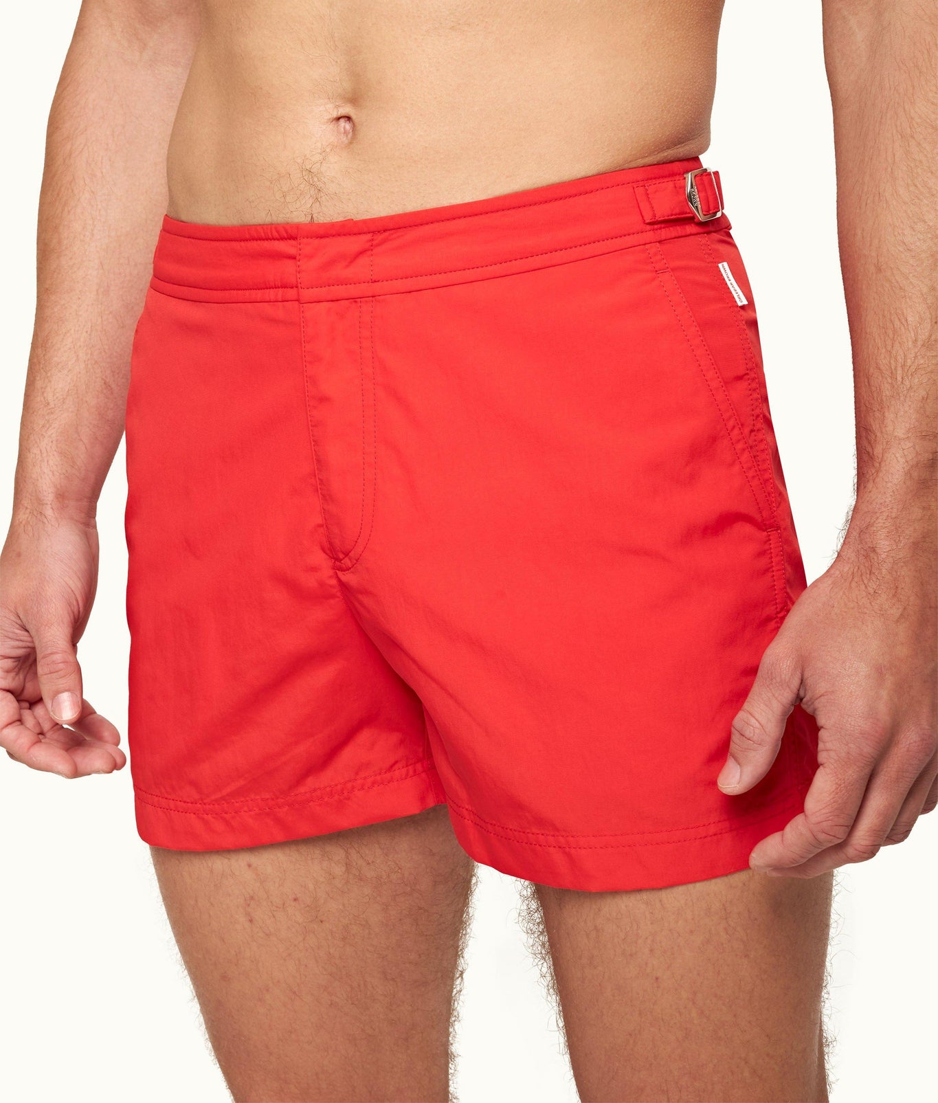 Setter Shorter-Length Swim Shorts | Rescue Red