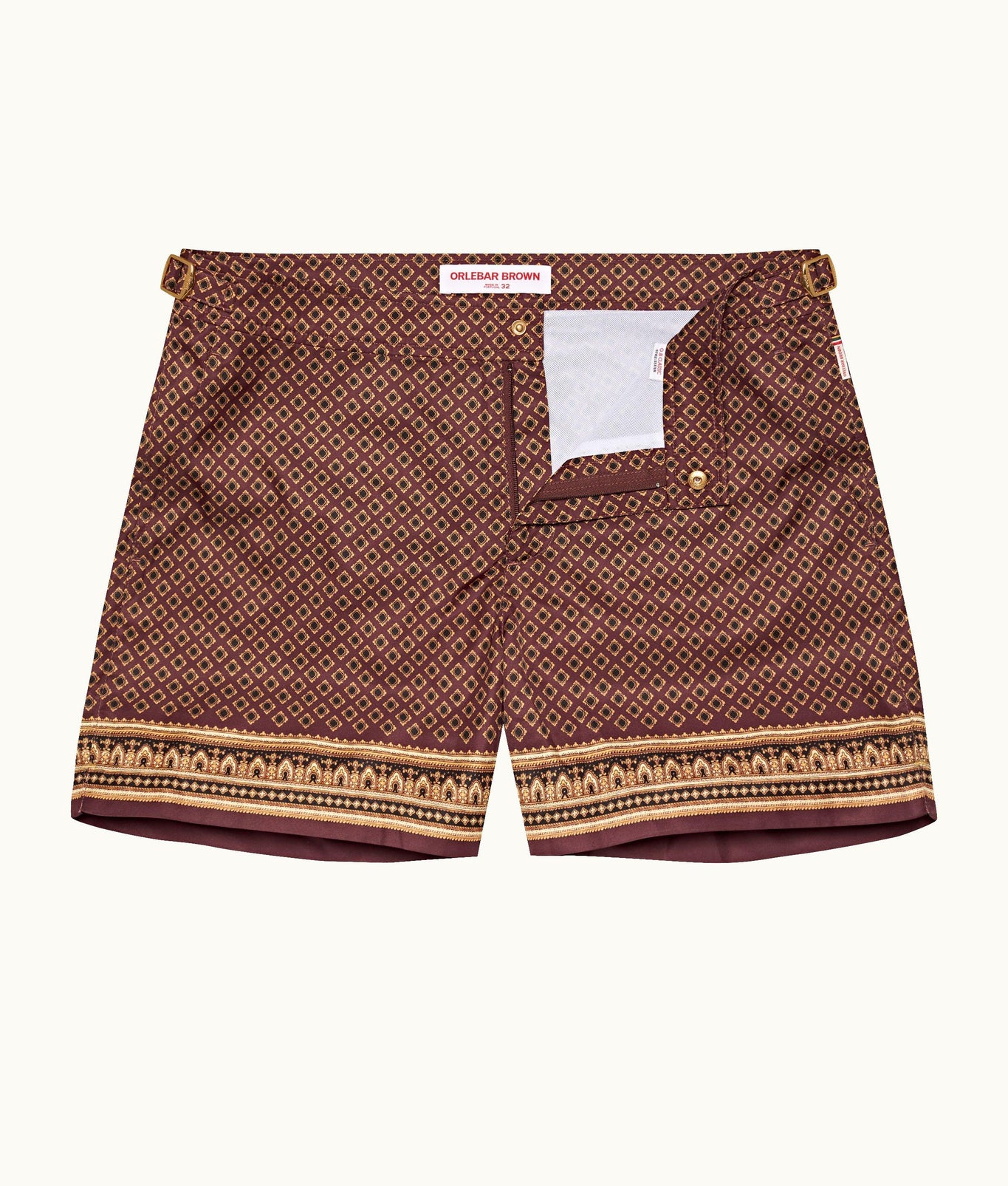 Setter Solmio Print Shorter-Length Swim Shorts | Copper Red