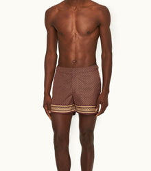 Setter Solmio Print Shorter-Length Swim Shorts | Copper Red