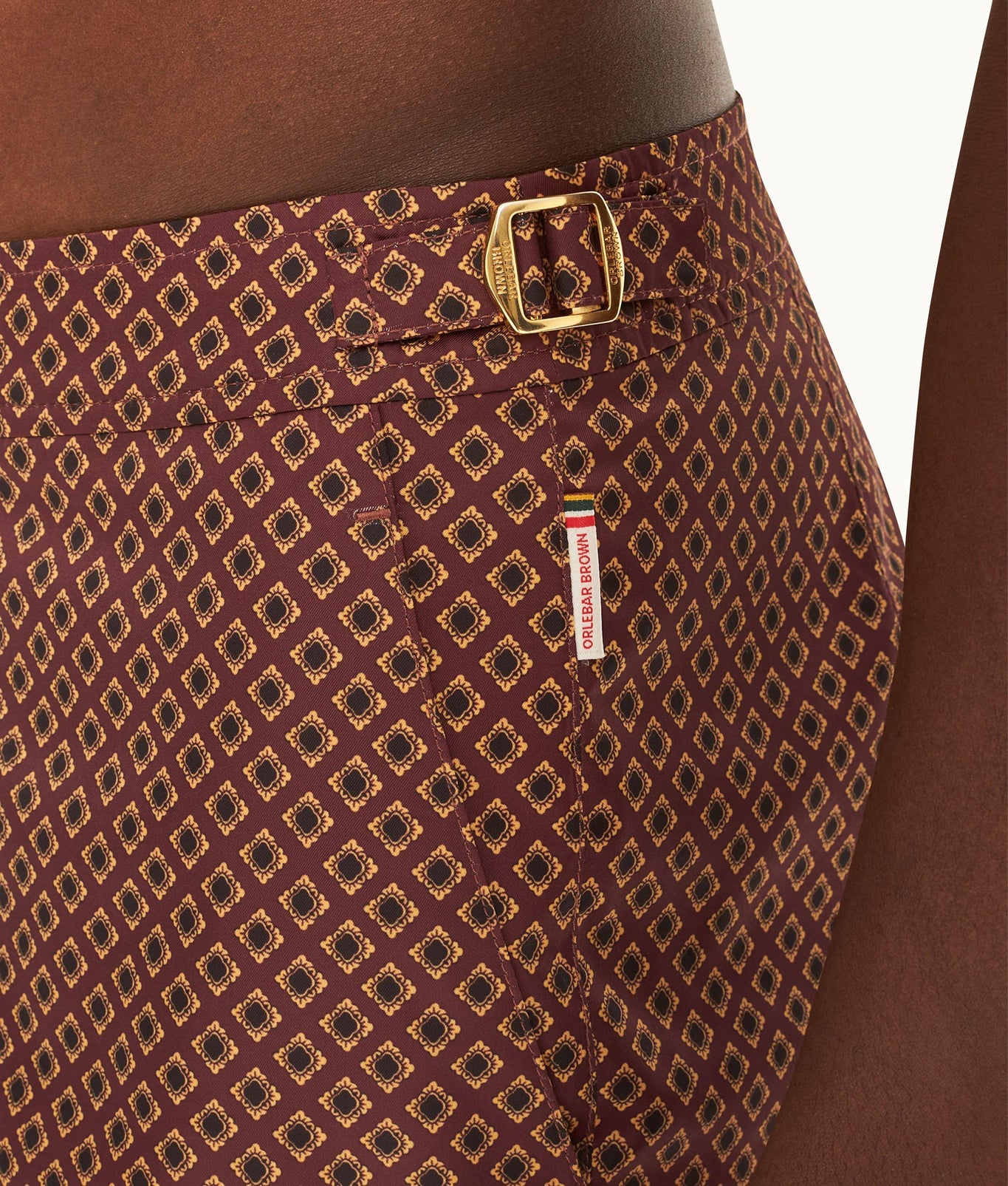 Setter Solmio Print Shorter-Length Swim Shorts | Copper Red