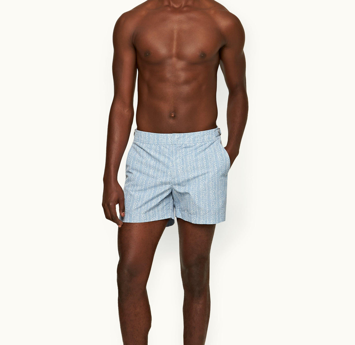 Setter Wavie Shorter-Length Swim Shorts | Blue Ash