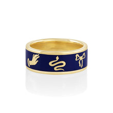 Women | Seven Fortunes – Midnight Blue Enamel | 14k Yellow Gold