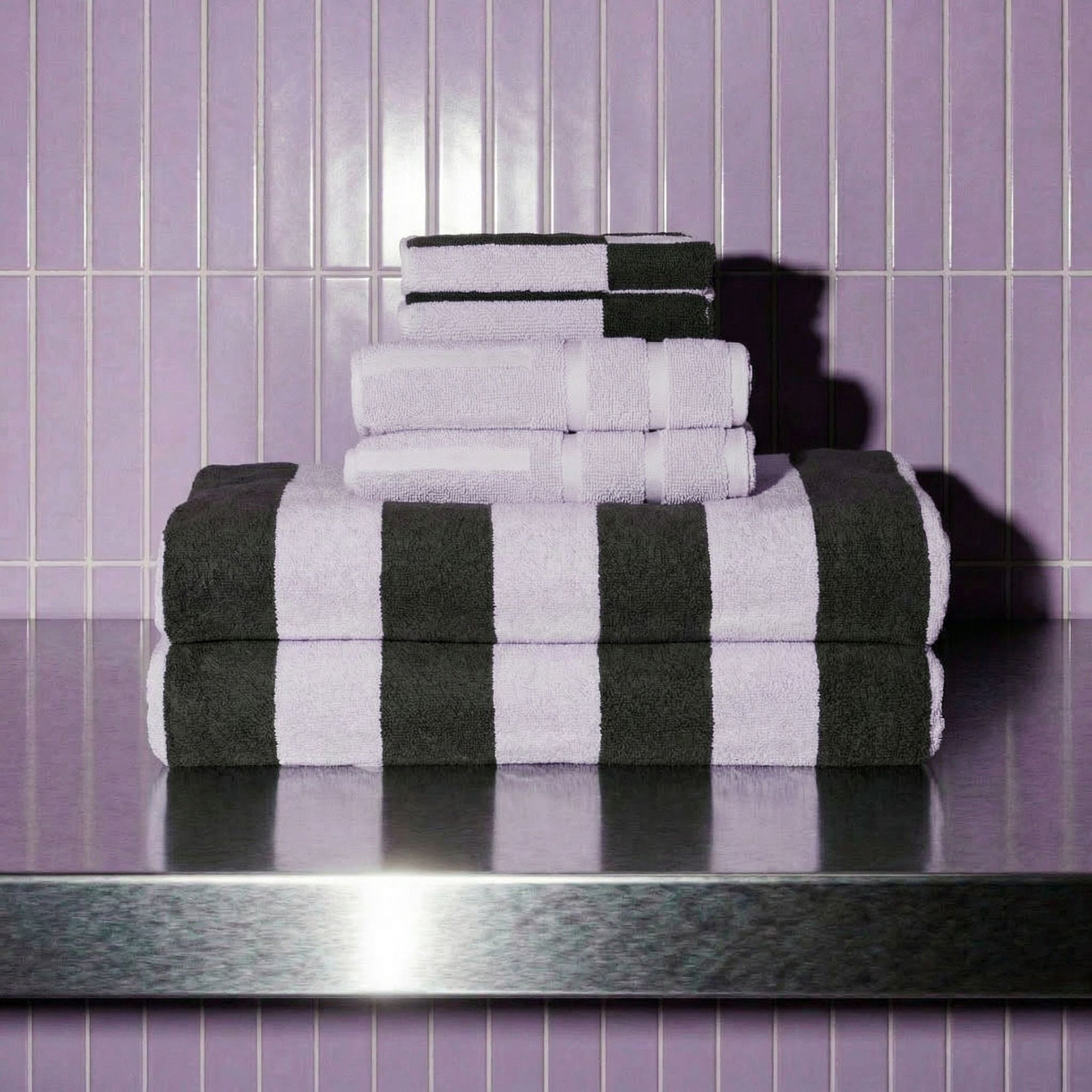 Shadmoor Australian Cotton Towels | Lilac/Charcoal
