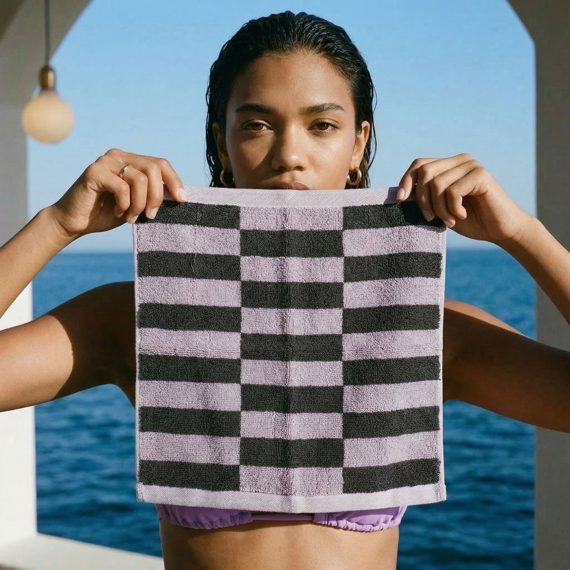 Shadmoor Australian Cotton Towels | Lilac/Charcoal