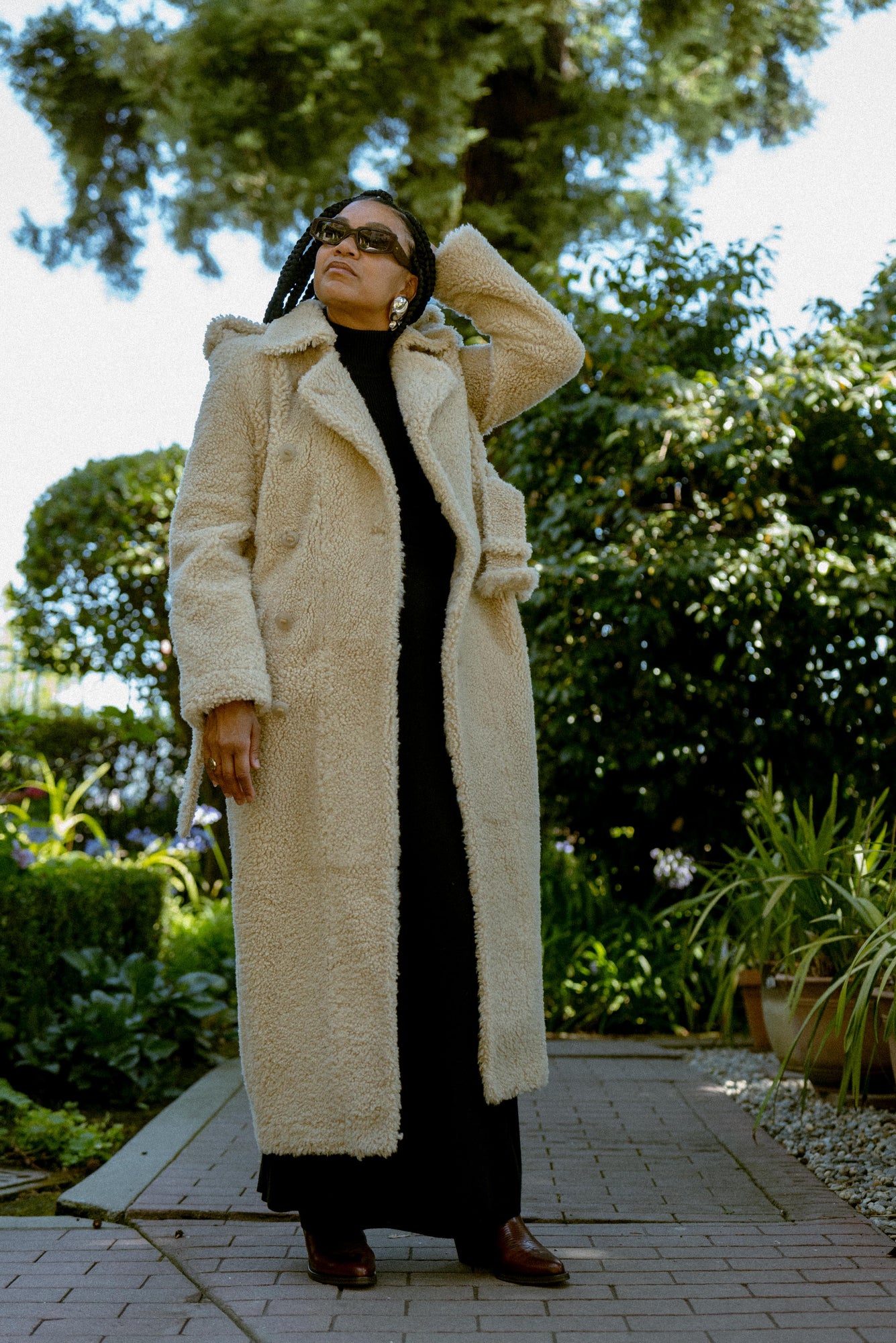 PETAR PETROV Shearling Trench Coat