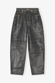 Shimmery Foil Stary Jeans | Washed Black/Black