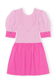 Shirred Mini Dress | Phlox Pink