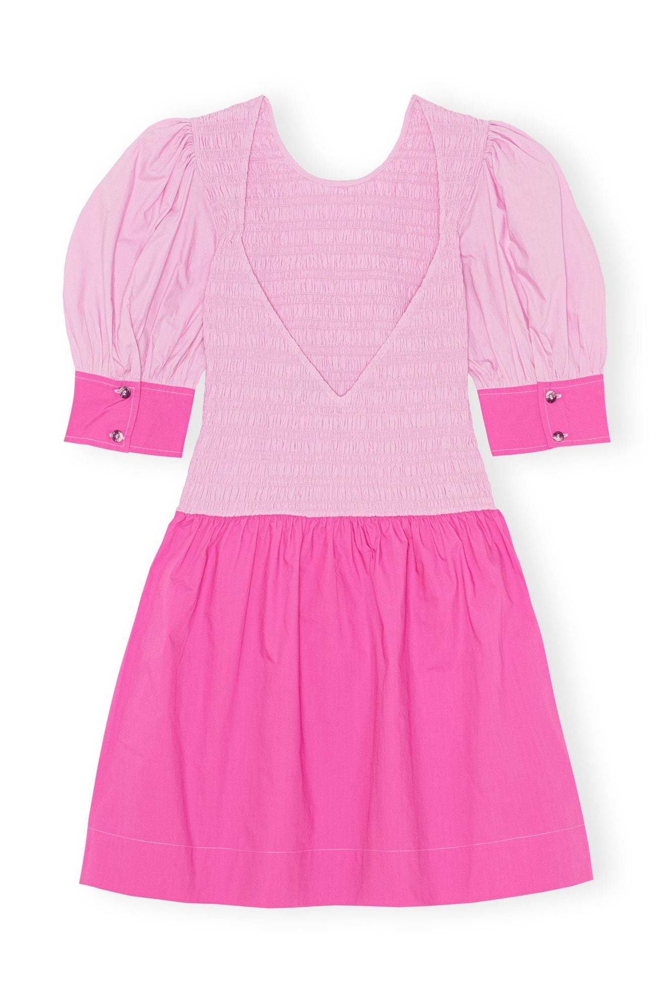 Shirred Mini Dress | Phlox Pink