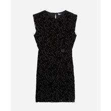 Short Devoré Velvet Dress | Women | Black