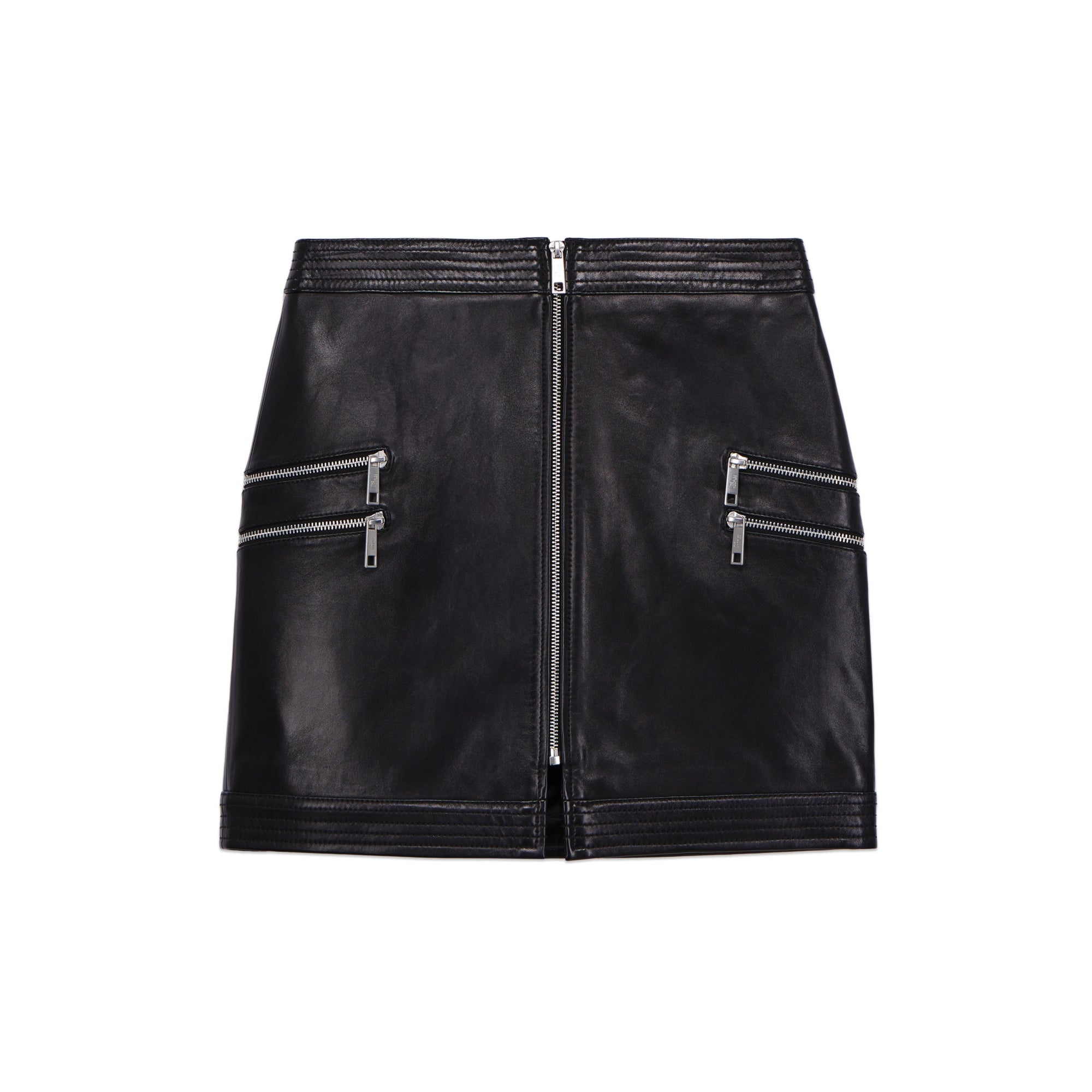 Short Leather Skirt | Women | Black