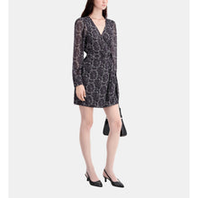 Short Printed Wrap Dress | Women | Black