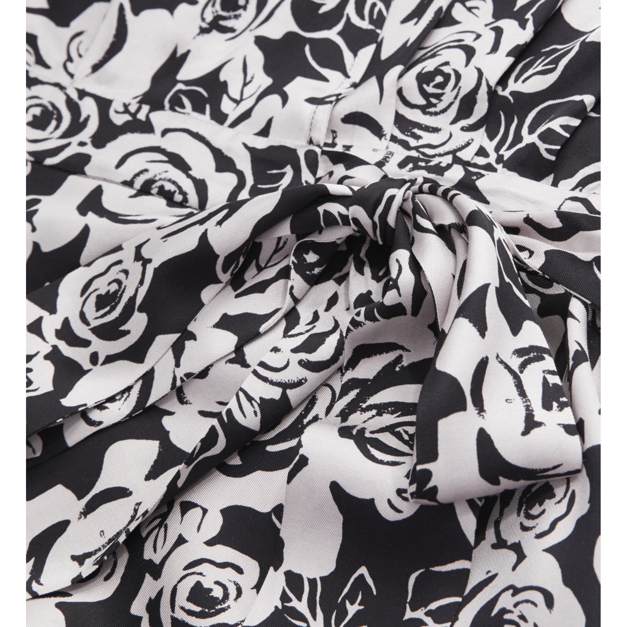 Short Printed Wrap Dress | Women | Black x Pink